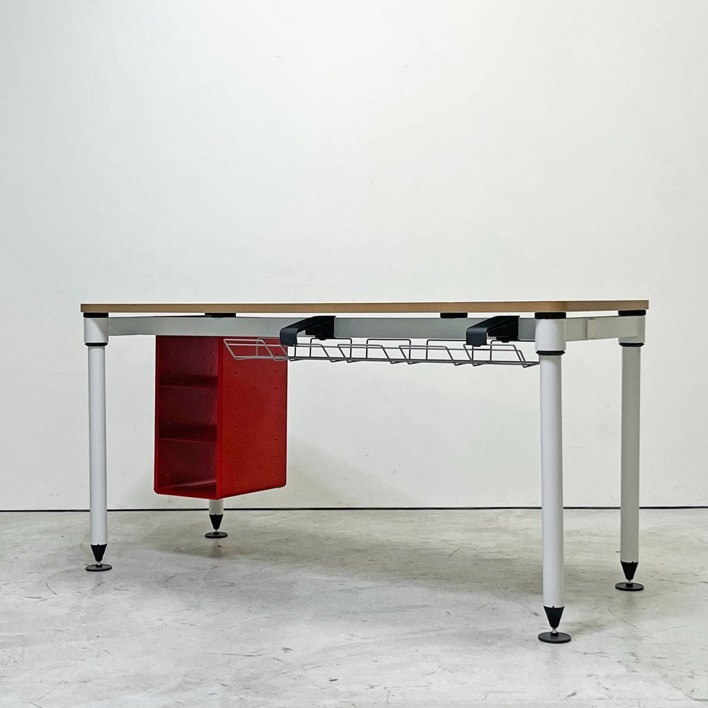 ハーマンミラー Herman Miller センス SENSE テーブルシステムデスク ワークデスク ラック付き ダニエル・コルブ 廃番 ●