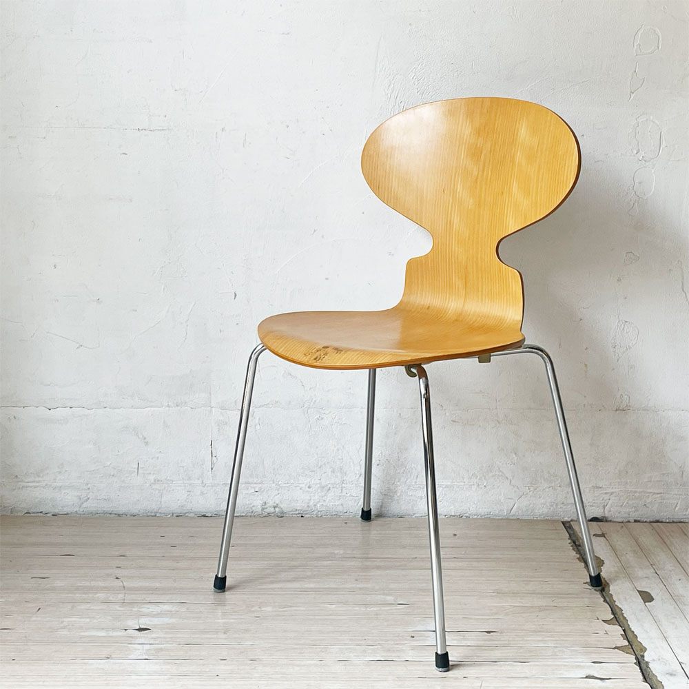 フリッツハンセン Fritz Hansen 3101 アリンコチェア アントチェア 4本脚 ナチュラルビーチ ラッカー仕上げ フェルトグライズ アルネ・ヤコブセン D ★