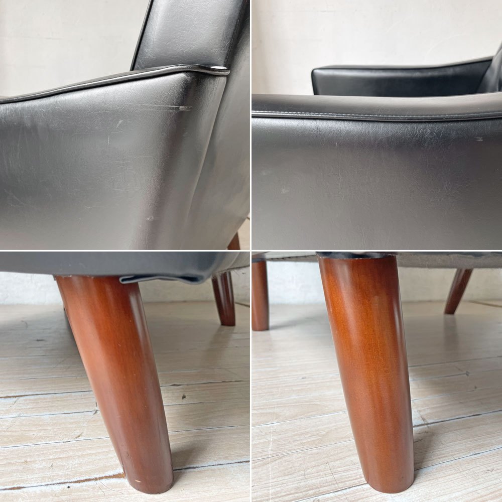 カリモク60 karimoku60 ロビーチェア スタンダードブラック 1Pソファ 1シーター レトロモダン ミッドセンチュリー 定価￥75,130- ★