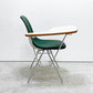 ハーマンミラー Herman Miller サイドシェルチェア セカンド 2nd ビンテージ アプホルスター スクールベース スタッキングベース 肘掛けテーブル付 イームズ ミッドセンチュリー D ●
