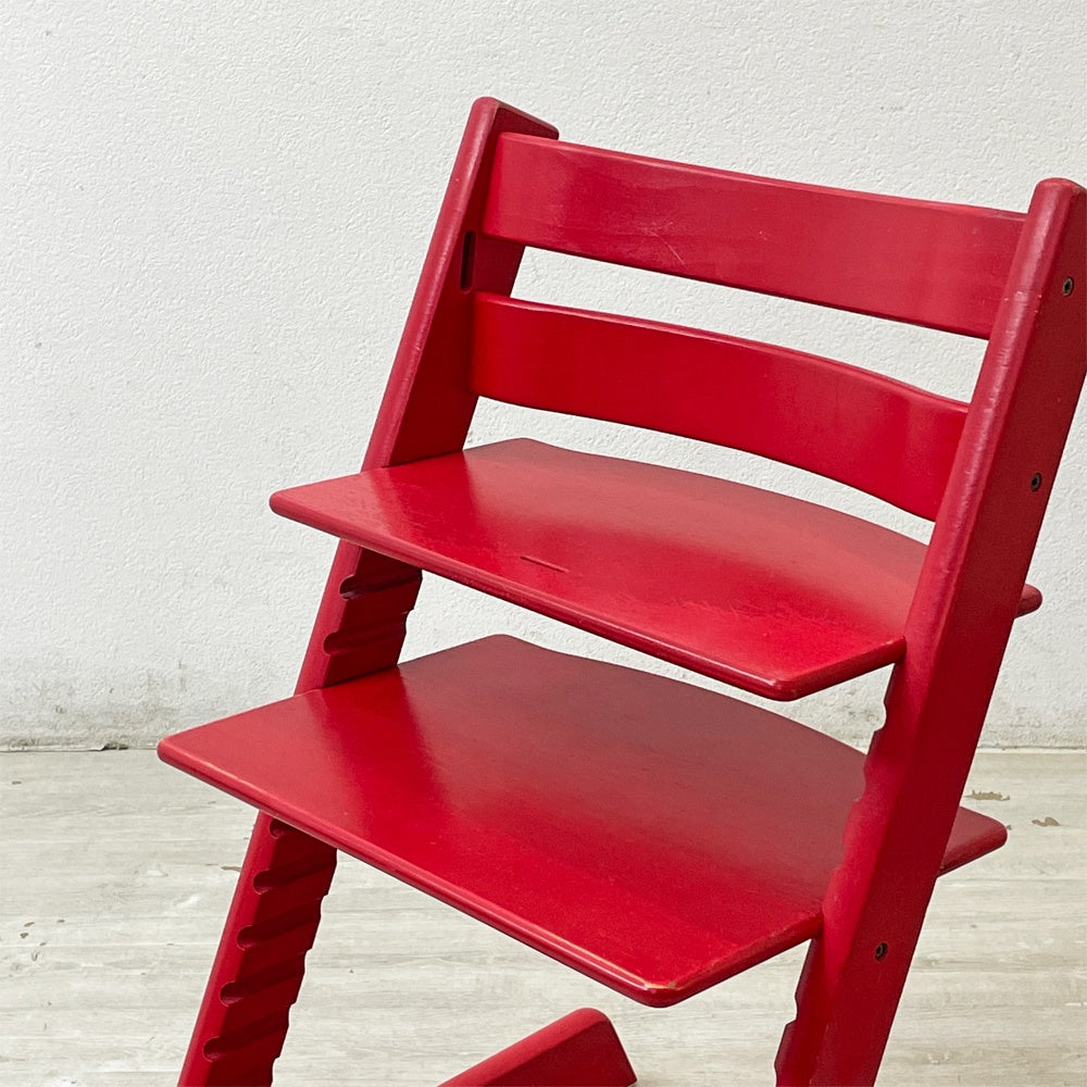 ストッケ STOKKE トリップトラップ TRIPP TRAPP ベビーチェア キッズチェア S/N3～ レッド ノルウェー 北欧家具 ●