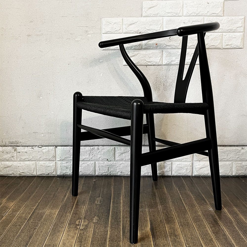 カールハンセン＆サン Carl Hansen & Son CH24 Yチェア ブラックラッカー×ブラックペーパーコード ビーチ材 ハンス・J・ウェグナー デンマーク 北欧家具 ◎