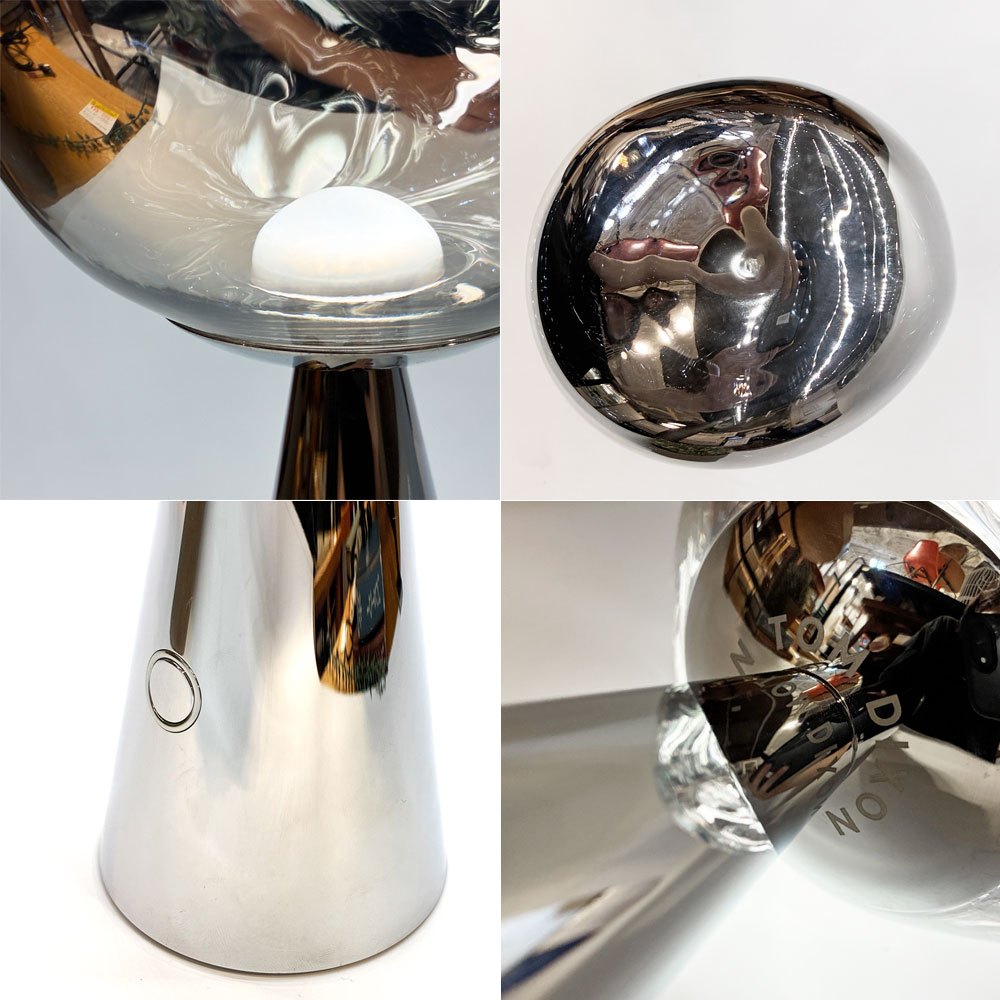 トムディクソン Tom Dixon メルトポータブル MELT PORTABLE シルバー 内蔵LED テーブルライト 間接照明 ヤマギワ取扱 イギリス 定価¥55,000- ★