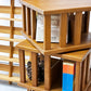 ICO ロータリーブックシェルフ Rotary Bookcase ブックケース 回転式本棚 オーク材 スタッキングシェルフ US製 ●