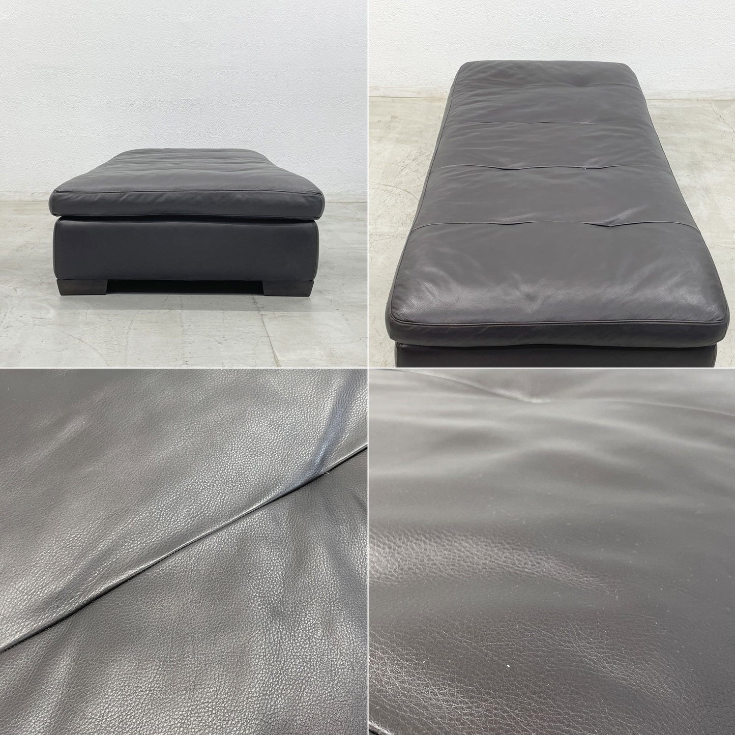 ナツッジ NATUZZI シェーズベンチ Chaise Bench MOD2263 C25 本革 レザー LEATHER 羽 オットマンス ツール 〓