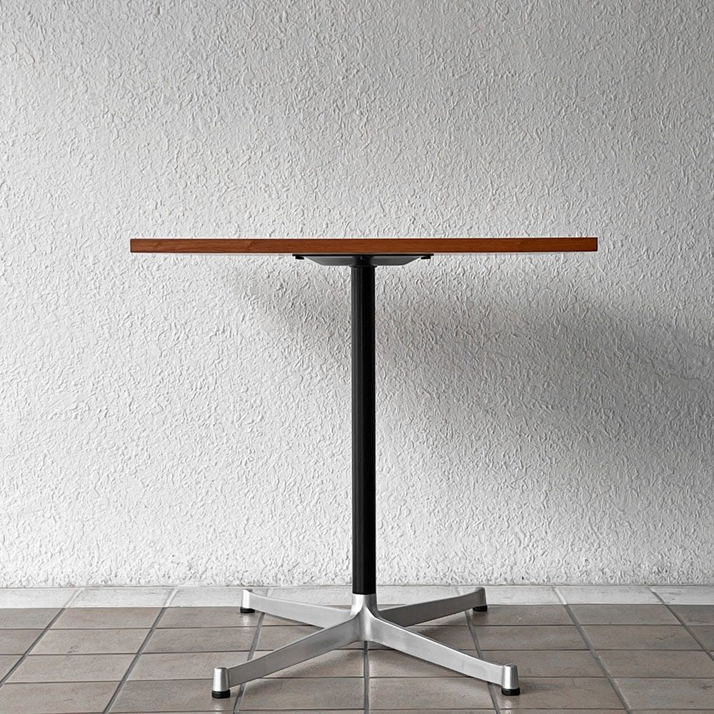 グリニッチ greeniche カフェテーブル Cafe Table 900×700 チーク材 突板 Xスチールレッグミッドセンチュリーデザイン ◇