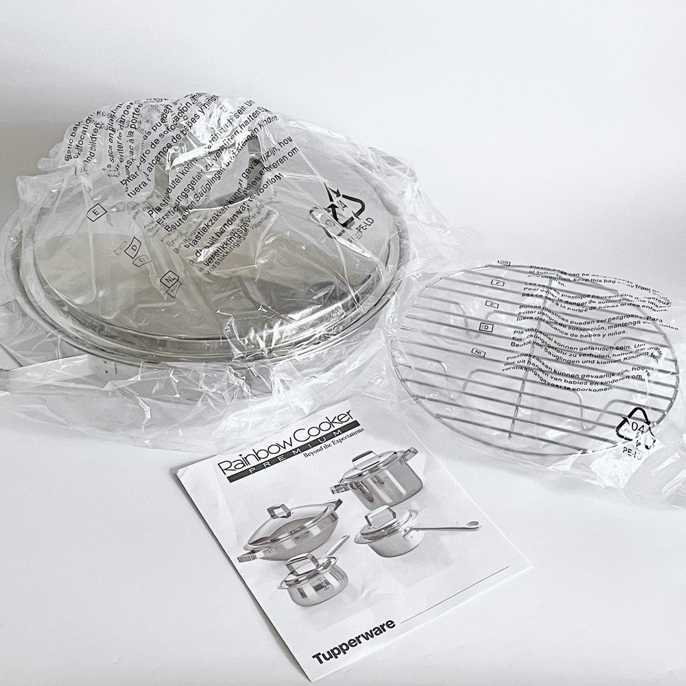 タッパーウェア Tupperware レインボークッカー プレミアム II 28cm ウォック 両手鍋 アルミ ステンレス 全面多層構造 アメリカ 未使用 箱付き ■