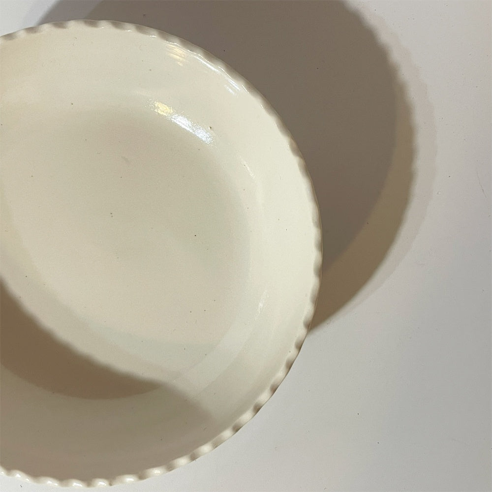 岡田直人 Naoto Okada ふちしのぎ 浅鉢 ボウル プレート 13cm 器 陶芸家 現代作家 A★
