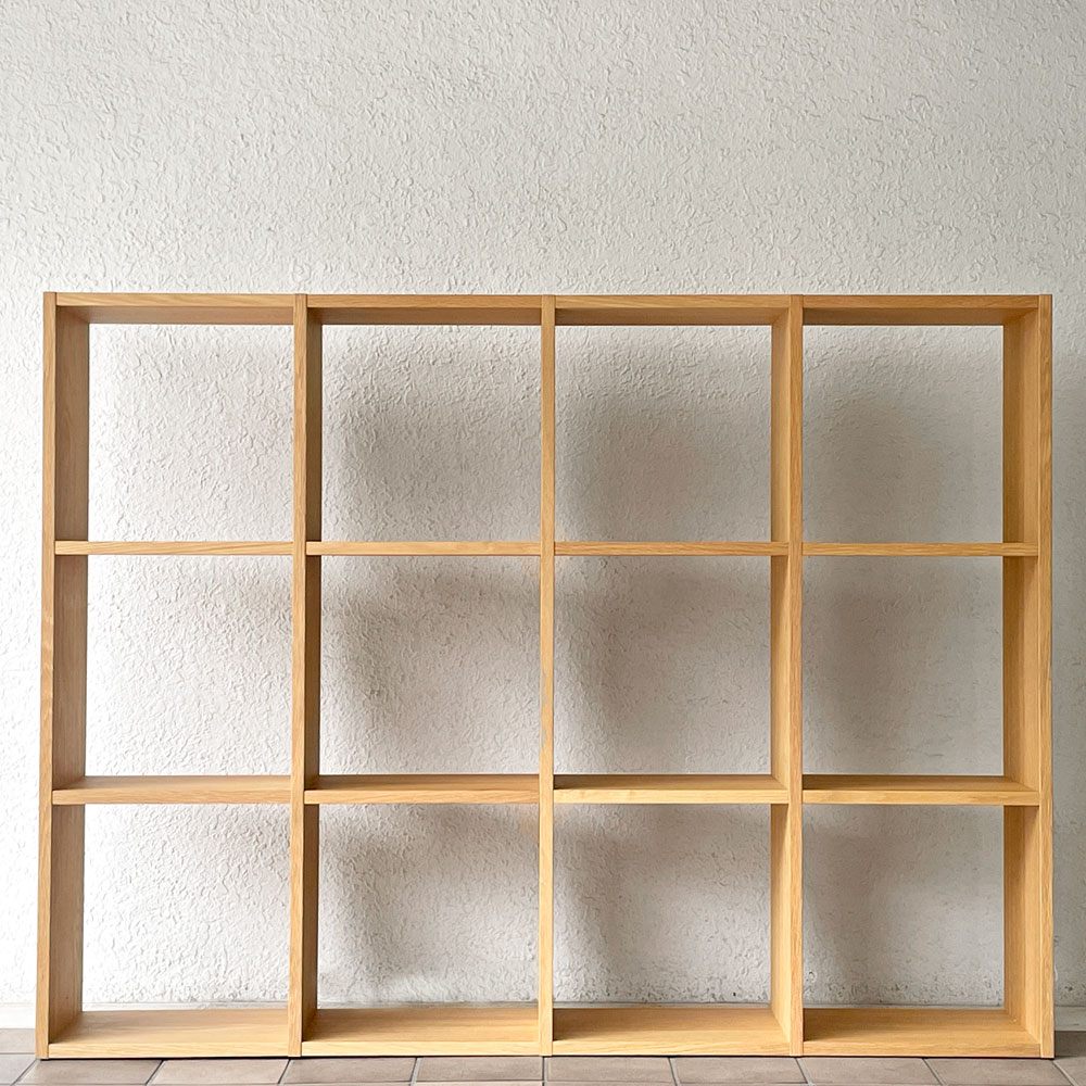 無印良品 MUJI スタッキングシェルフ 3列4段 オーク材 オープンシェルフ ナチュラルモダン 定価54,800円 ◇