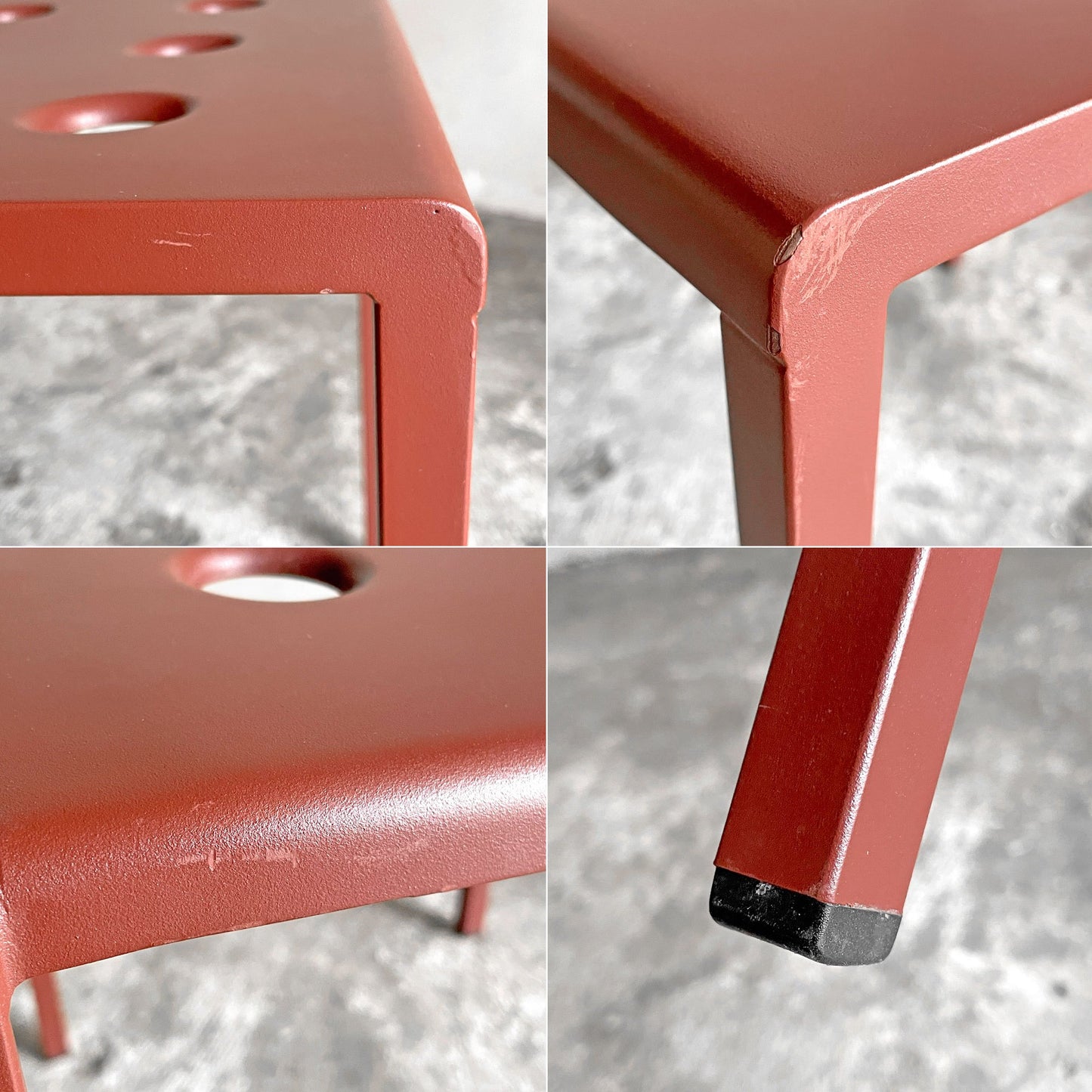 ヘイ HAY バルコニーチェア BALCONY CHAIR 屋外用 ダイニングチェア アームレス スタッキング スチール アイアンレッド 北欧デンマーク 定価￥44,000- B ■