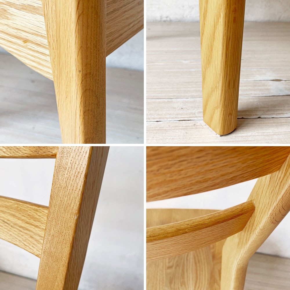 ナガノインテリア NAGANO INTERIOR ハニー Honey ダイニングチェア オーク材 板座 廃盤 B ★