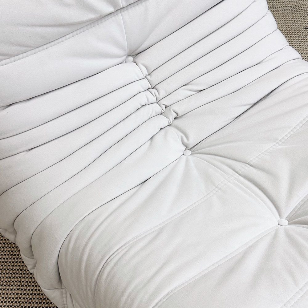 リーンロゼ ligne roset トーゴ TOGO 1P ソファ フランス家具 ウルトラスエード ホワイト ミッシェルデュカロワ Michel Ducaroy ●