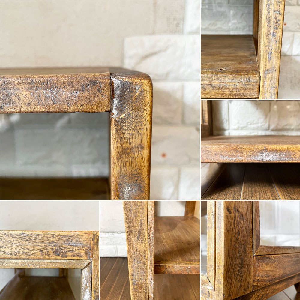 オールドメゾン old maison ガラスキャビネット Glass Cabinet No.OMU849N オープンシェルフ ディスプレイケース 飾り棚 4段 W50cm マンゴー材 ◎
