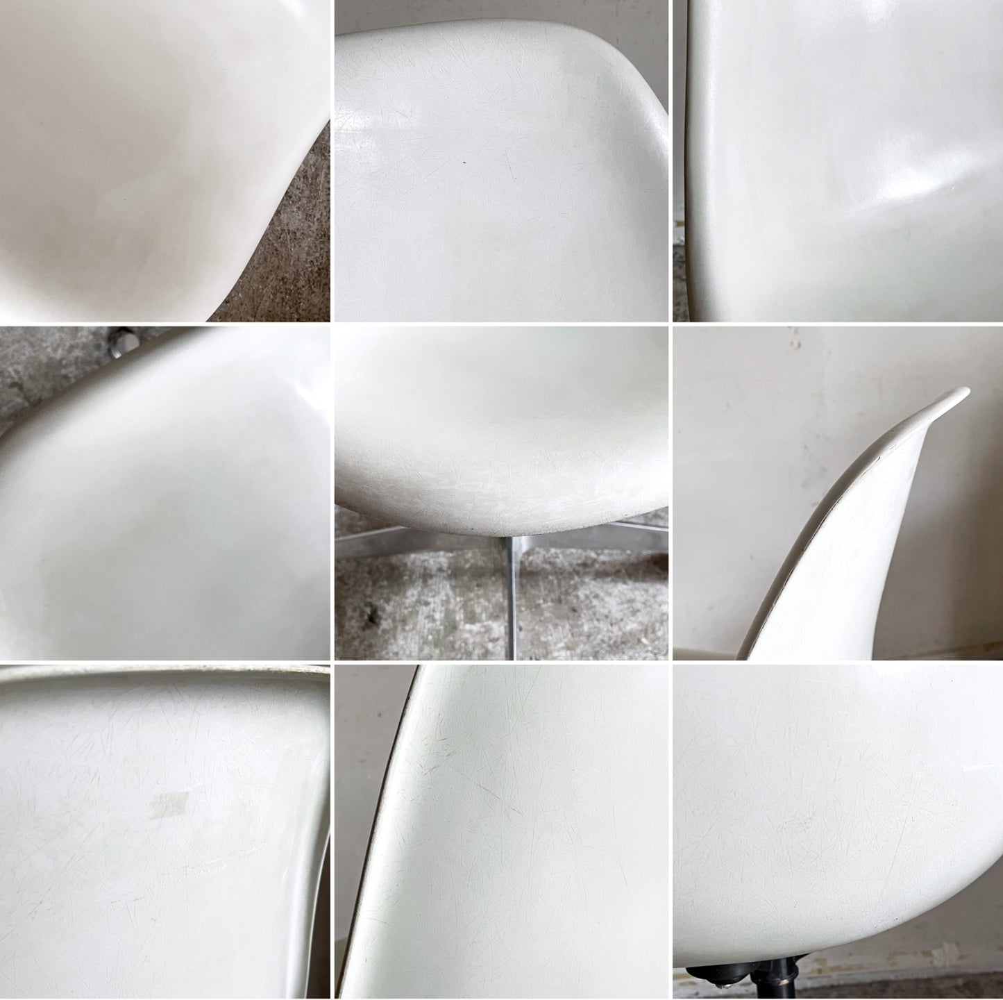 ハーマンミラー Herman Miller サイドシェルチェア セカンド 2nd FRP パーチメントカラー キャスターベース イームズ ビンテージ ■