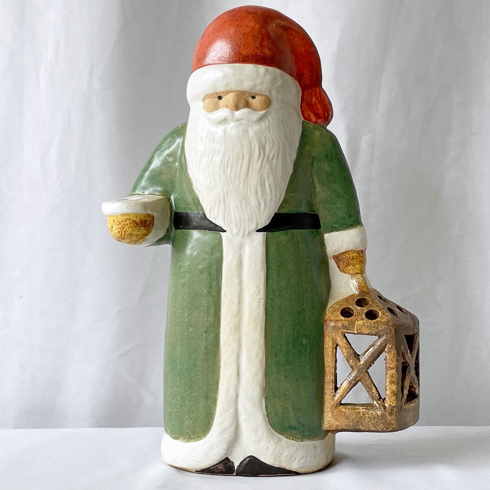 グスタフスベリ GUSTAVSBERG リサラーソン Lisa Larson サンタ トムテ Santa TOMTE キャンドルホルダー H27cm サンタオブジェ スウェーデン 北欧雑貨 ◇