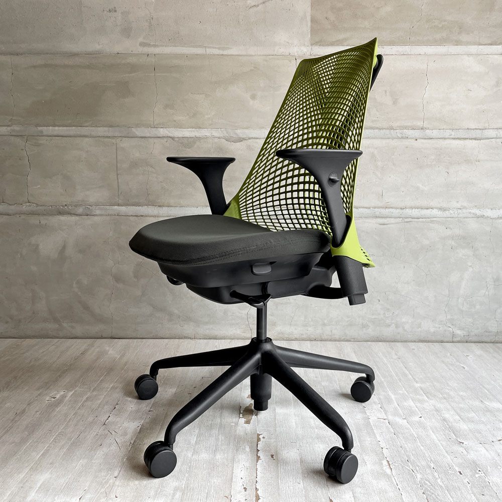 ハーマンミラー Hermanmiller セイルチェア SAYL CHAIR デスクチェア オフィスチェア アップルグリーン イヴ・ベアール♪