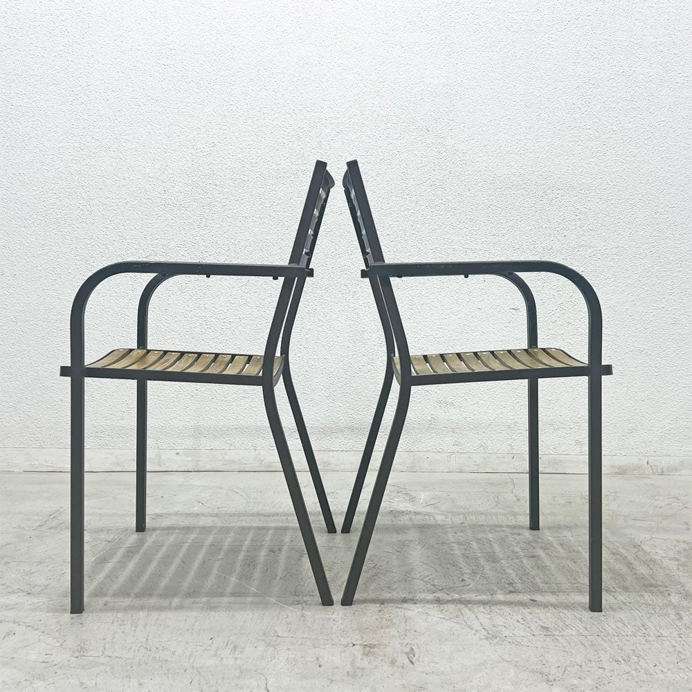 エミュー emu セーニョチェア SEGNOCHAIR ガーデンチェア アーム スタッキング イタリア ニ脚セット 〓