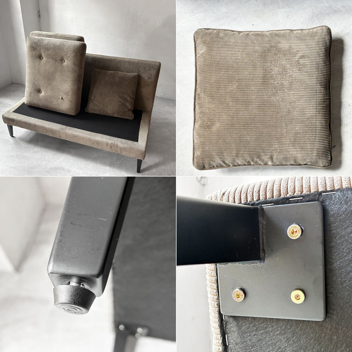 クラッシュゲート CRASHGATE ノットアンティークス Knot Antiques グレス GRESS 2人掛けソファ ムック コーデュロイ 肘なし W140cm MOOK クッション付き 関家具 参考価格￥80.520- ★