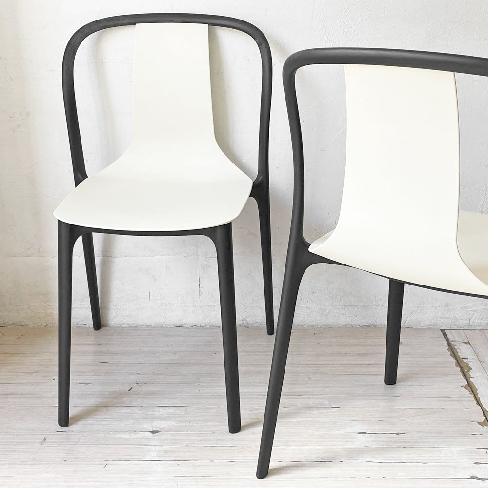 ヴィトラ Vitra ベルヴィルチェア Belleville Chair ダイニングチェア スタッキングチェア クリーム ロナン & エルワン・ブルレック A ★