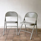 チューブラースチール フォールディングチェア TUBULAR STEEL FOLDING CHAIR 折りたたみ椅子 グレー アメリカ インダストリアル PFS取扱 A ◇