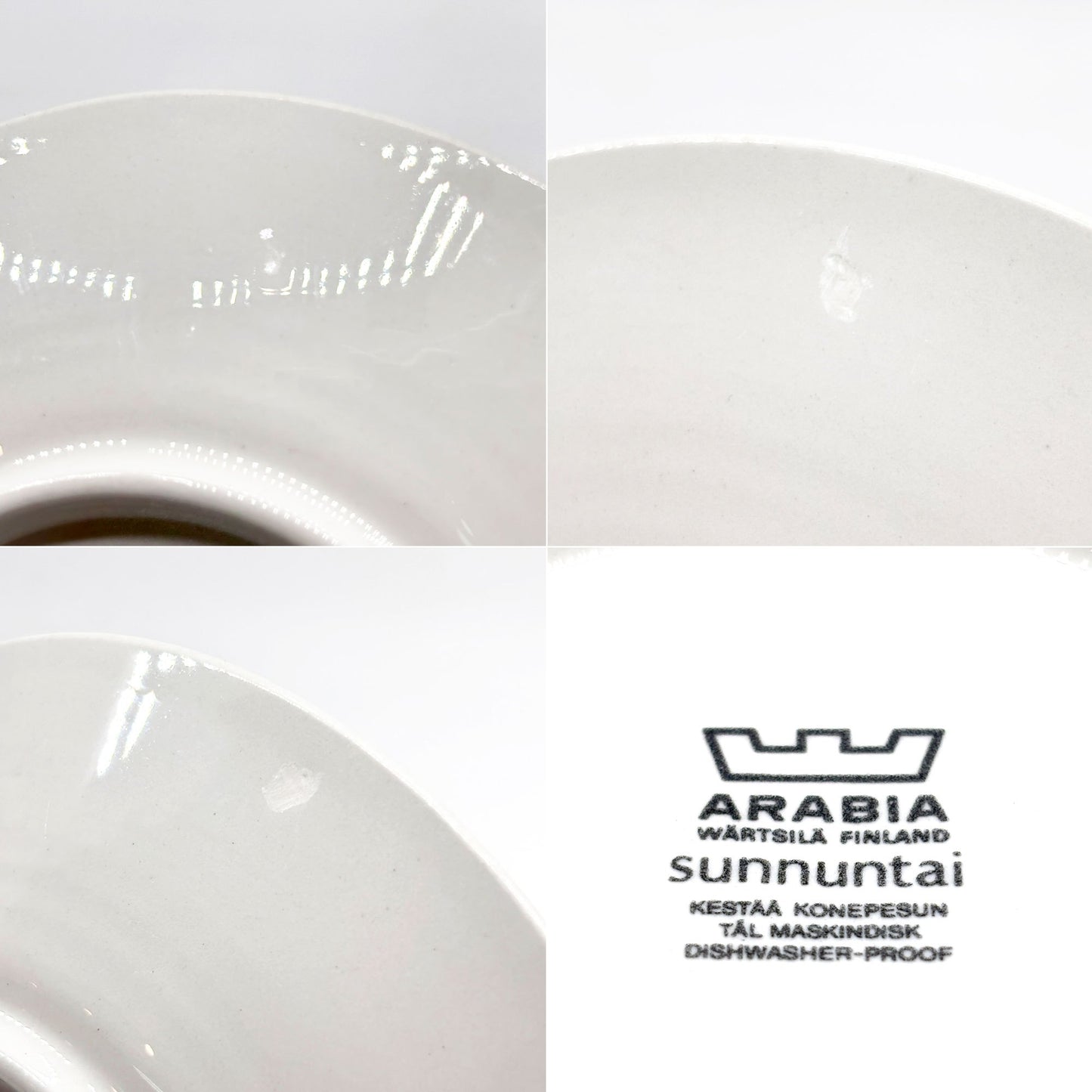 アラビア ARABIA スンヌンタイ Sunnuntai プレートのみ 17cm 1971-1975年 旧ロゴ ビルガー・カイピアイネン ビンテージ 北欧食器 ●