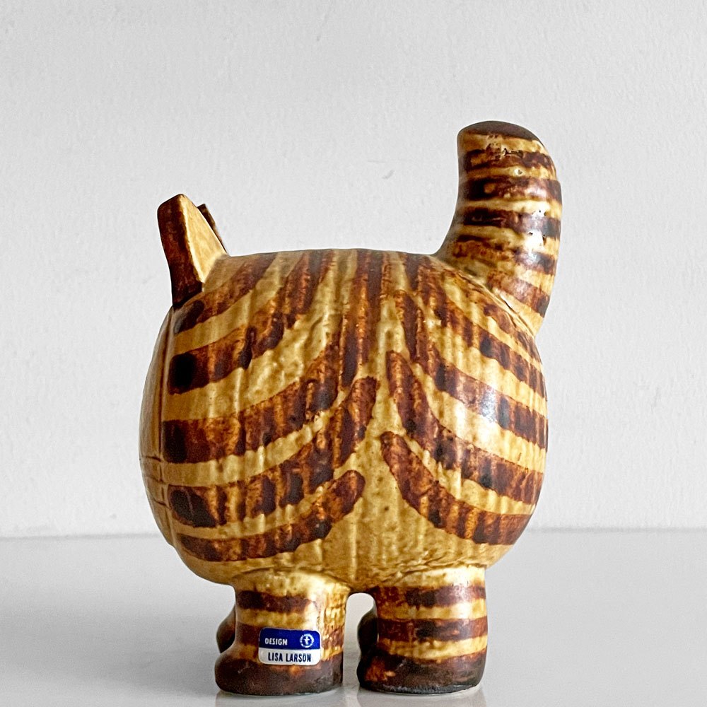 グスタフスベリ GUSTAVSBERG 猫 JURA Stora Katt フィギュリン 置物 リサラーソン Lisa Larson ビンテージ 北欧雑貨 ■