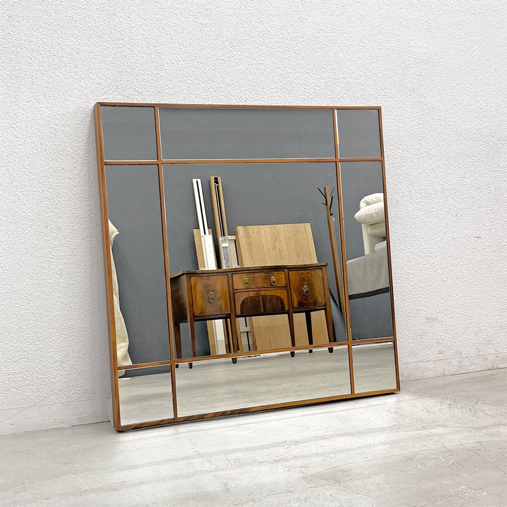 ポラダ porada フォーシーズンズ・クアドラート ミラー FOUR SEASONS QUADRATO MIRROR 100cm ウォールナット無垢材 〓