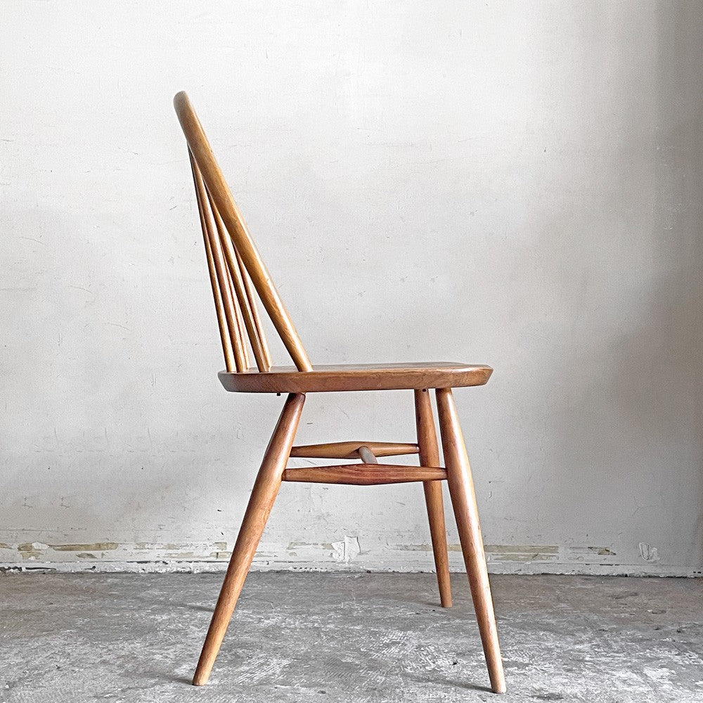 アーコール Ercol フープバックチェア ダイニングチェア スポークバック エルム材 カイトマーク有り 60's UKビンテージ vintage 英国家具 ■