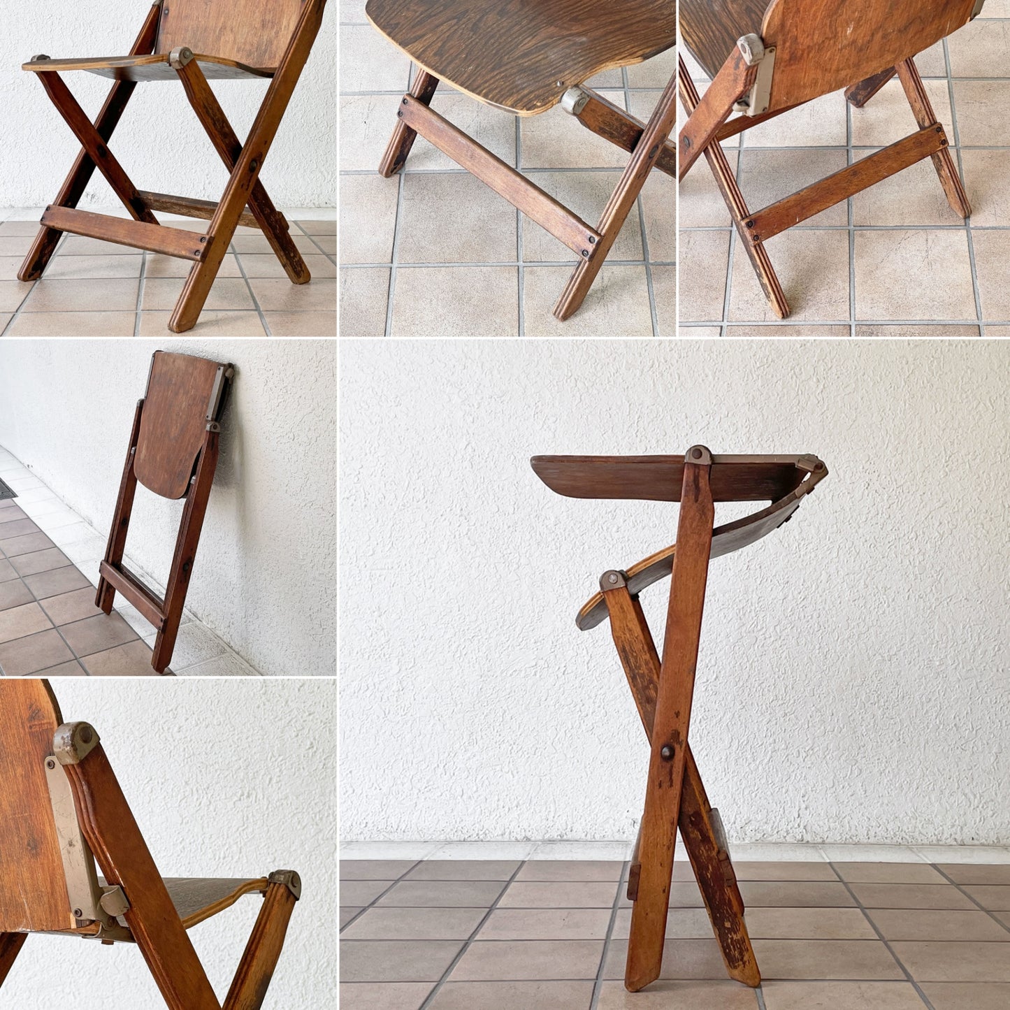 アメリカンシーティングカンパニー AMERICAN SEATING COMPANY フォールディングチェア 折り畳み USビンテージ インダストリアル ◇