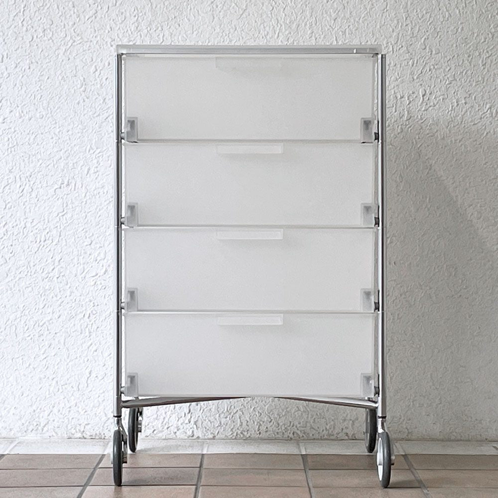 カルテル Kartell モビル4ワゴン MOBIL 4 WAGON 4ドロワー チェスト アイス キャスターワゴン ストレージ アントニオ・チッテリオ イタリア 定価205,900円 ◇