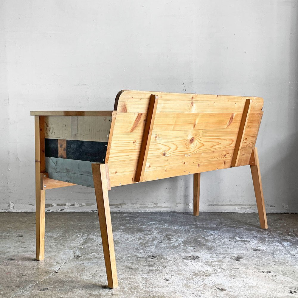ピートヘインイーク PIET HEIN EEK スクラップウッド SCRAPWOOD アームチェア 2シーター 背付きベンチ 古材 W121cm オランダ ■