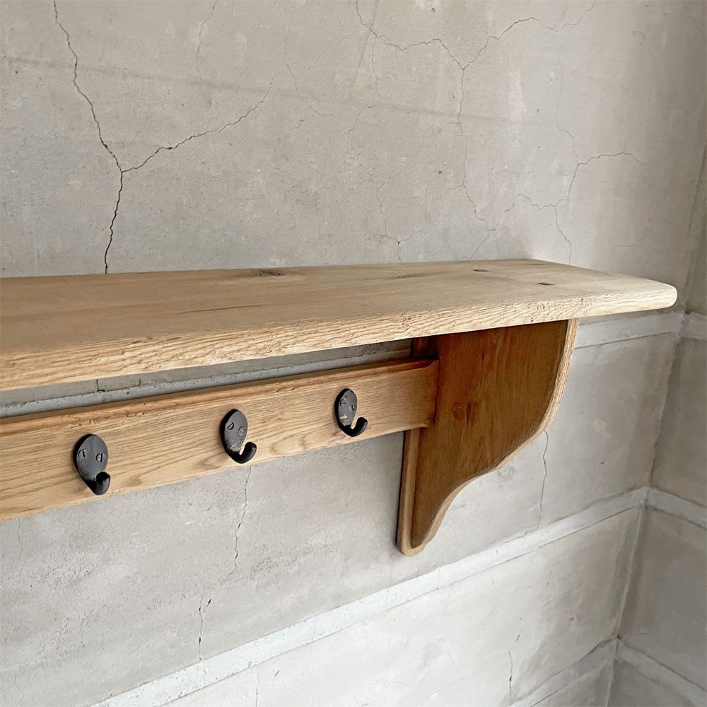 フラマンファニチャー FLAMANT Furniture ウォールシェルフ 壁掛け棚 ディスプレイラック 飾り棚 ベルギー アンティーク風 W110cm ♪