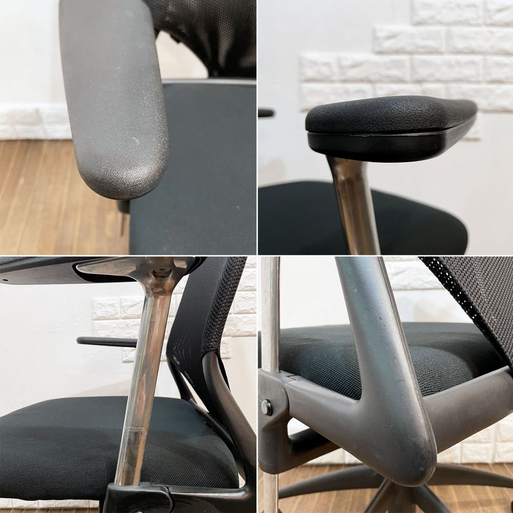 ヴィトラ vitra メダ2チェア MEDAⅡ オフィスチェア デスクチェア 昇降機能 リクライニングロック ブラック アルベルト・メダ 現状品 ◎