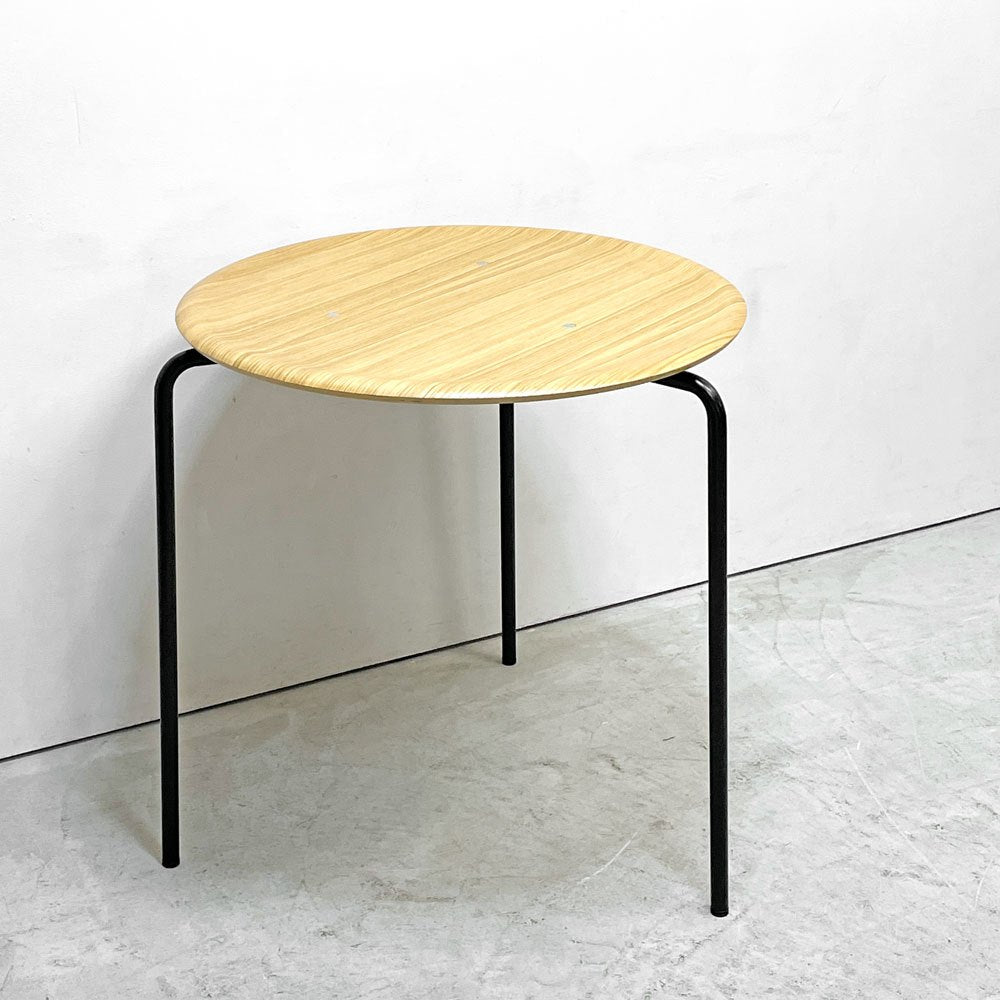 エンゲルブレヒト Engelbrechts ケヴィ KEVI 2010 ダイニングテーブル オーク材 プライウッド カフェテーブル 70cm 未使用品 B ●