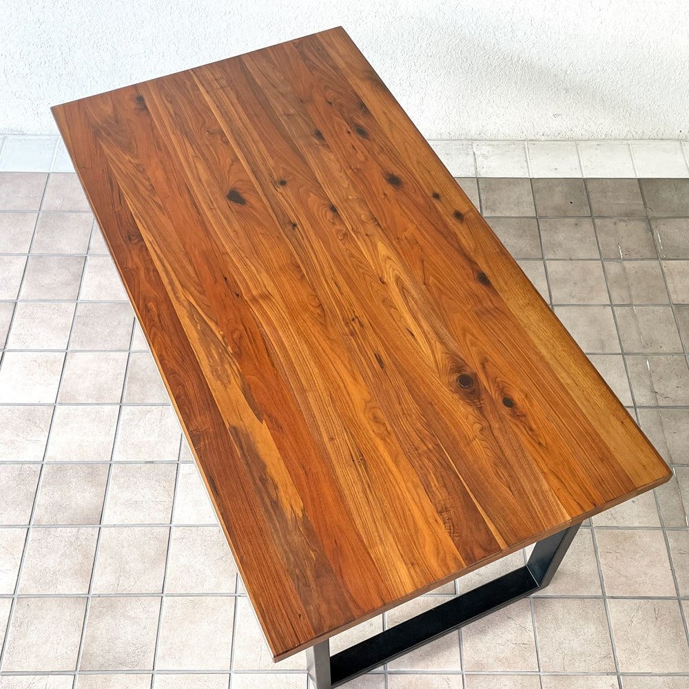 アクタス ACTUS エフジェイ FJ ダイニングテーブル ウォールナット材 W165cm コの字脚 ナチュラルモダン ◇