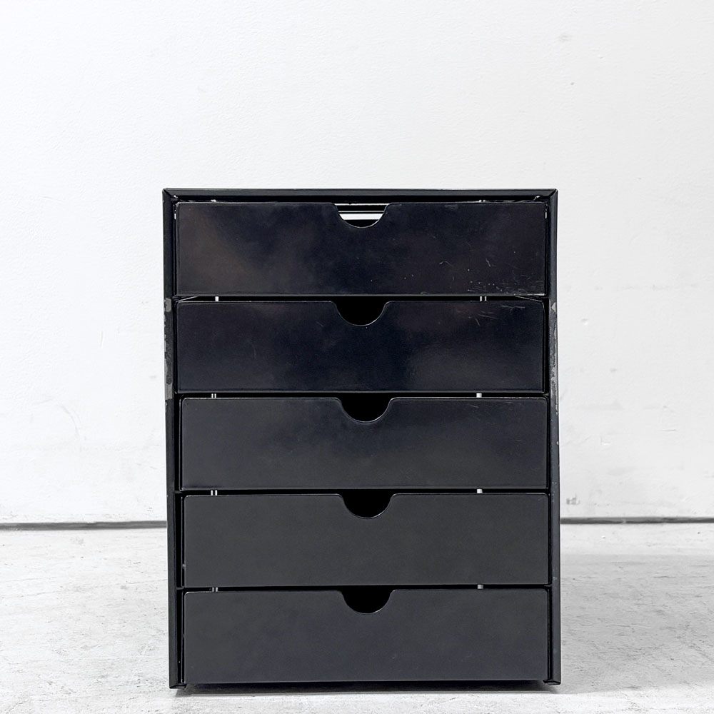 ユーエスエムハラー USM Haller USMハラー ユーエスエム イノス USM inos DRAWER SET ドロワーセット 5段 レターケース ブラック系カラー ●