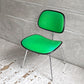 ハーマンミラー Herman Miller ツーピースプラスチックチェア Two Piece Plastic Chair DCM グリーン ブラック PVCレザー ビンテージ イームズ 希少 ♪