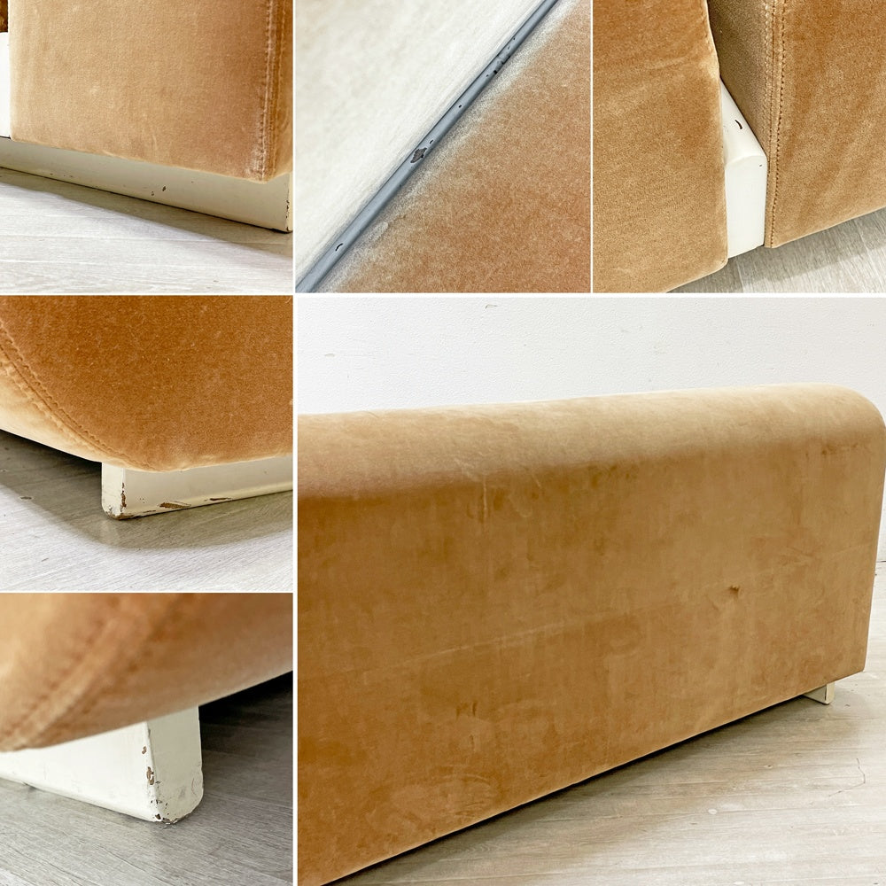 ノル Knoll スザンヌソファ Suzanne sofa 2pソファ 2人掛け モケット生地 ライトブラウン 高浜和秀 ●