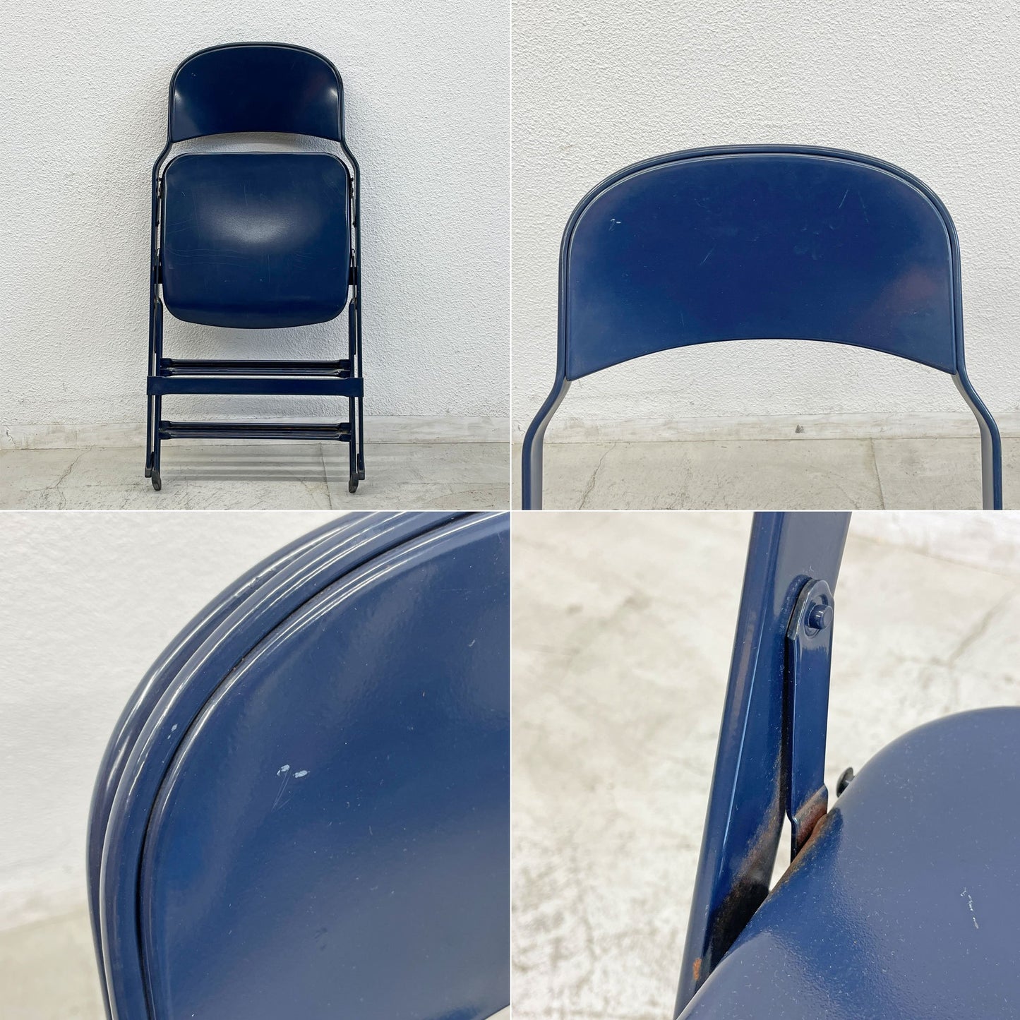 クラリン CLARIN オールスチール フォールディングチェア All sterel folding chair 折り畳み椅子 クッション無し〓