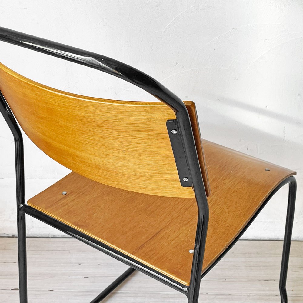 クラッシュゲート CRASH GATE ノットアンティークス Knot antiques ブルーノチェア RP6 BLUNO CHAIR スタッキングチェア プライウッド スチールレッグ ブラック 関家具 A ★