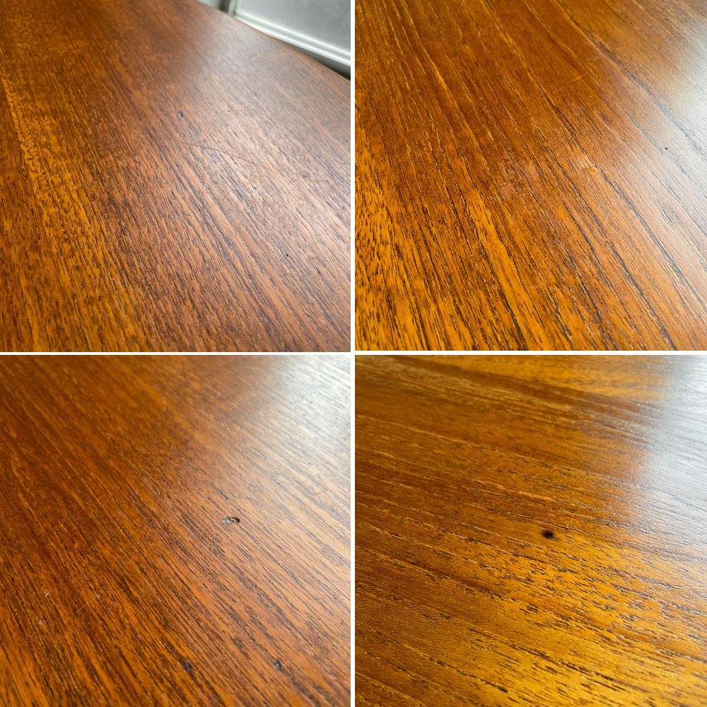 北欧ビンテージ チーク無垢材 ラウンドテーブル カフェテーブル コーヒーテーブル 丸テーブル 北欧家具 Φ110cm× H55cm ♪