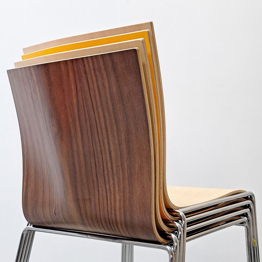 エンゲルブレヒト Engelbrechts チャリック CHAIRIK 107 ダイニングチェア スタッキング そり足 ウォルナット 未使用品 デンマーク ●