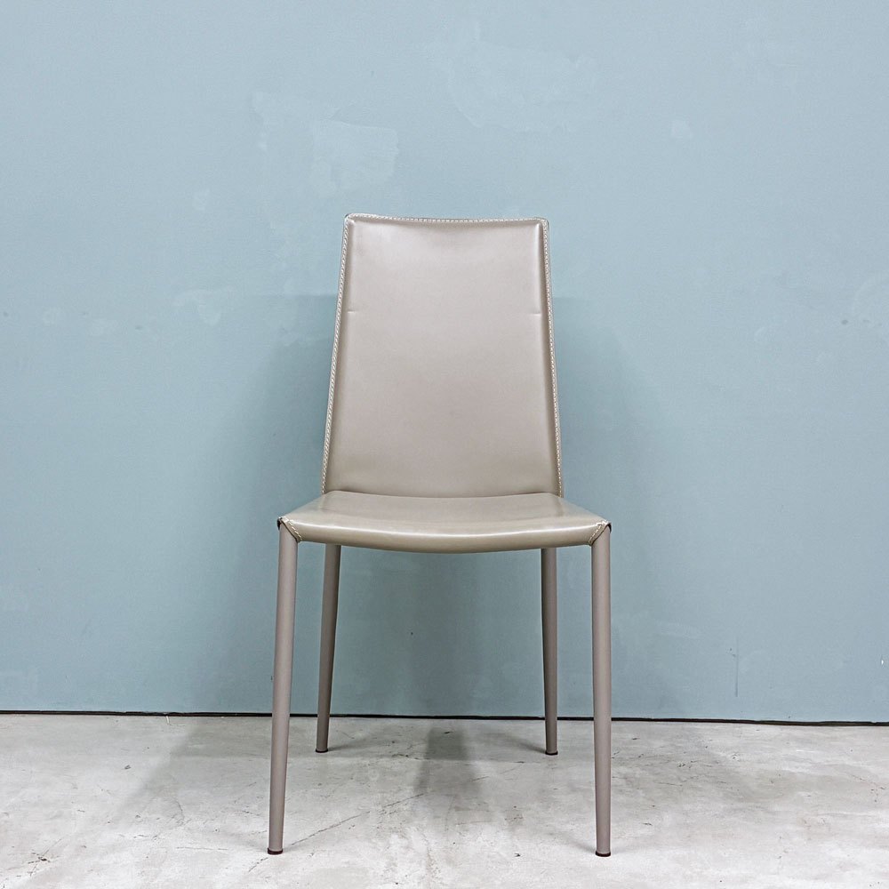 カリガリス Calligaris ボヘム BOHEME ダイニングチェア トープ 再生レザー ミニマル モダン イタリア  B ◎
