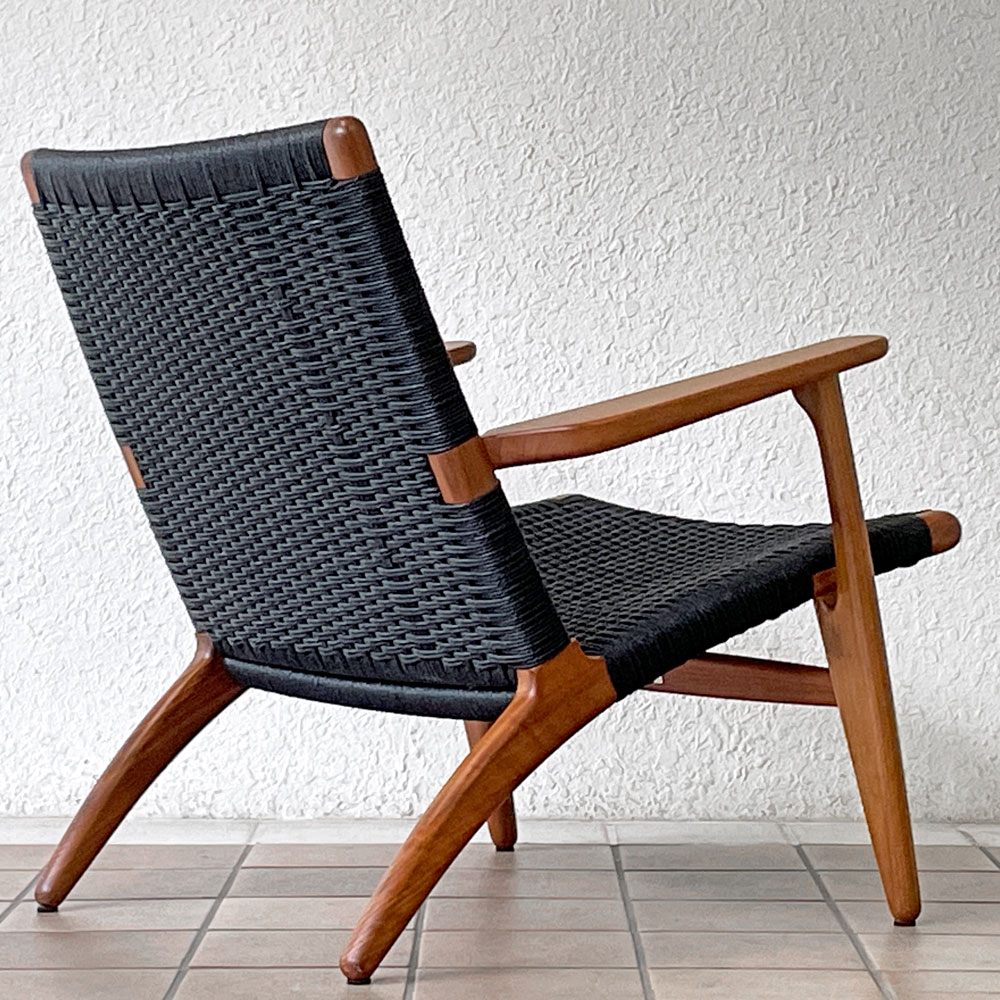 カールハンセン＆サン Carl Hansen & Son CH25 イージーチェア ラウンジチェア ウォールナット材 ブラックペーパーコード ハンス・J・ウェグナー デンマーク 北欧家具 ◇