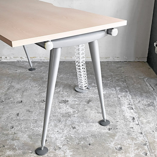 ハーマンミラー Herman Miller アバック エンバイロメンツ ABAK ミーティングテーブル デスク W140cm ナチュラルカラー ケーブルスパイン付き ティム・ウォレス ■