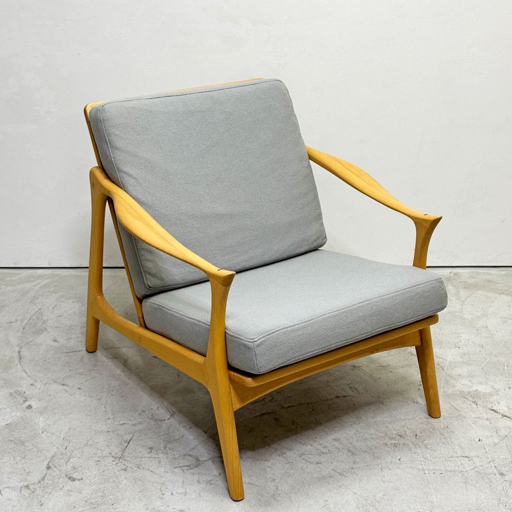 ノードソファ nordo sofa No.711 アームチェア 1人掛け 1P ソファ フレデリック・カイザー Fredrik Kayser メープル材 ファブリックシート リプロダクト ●