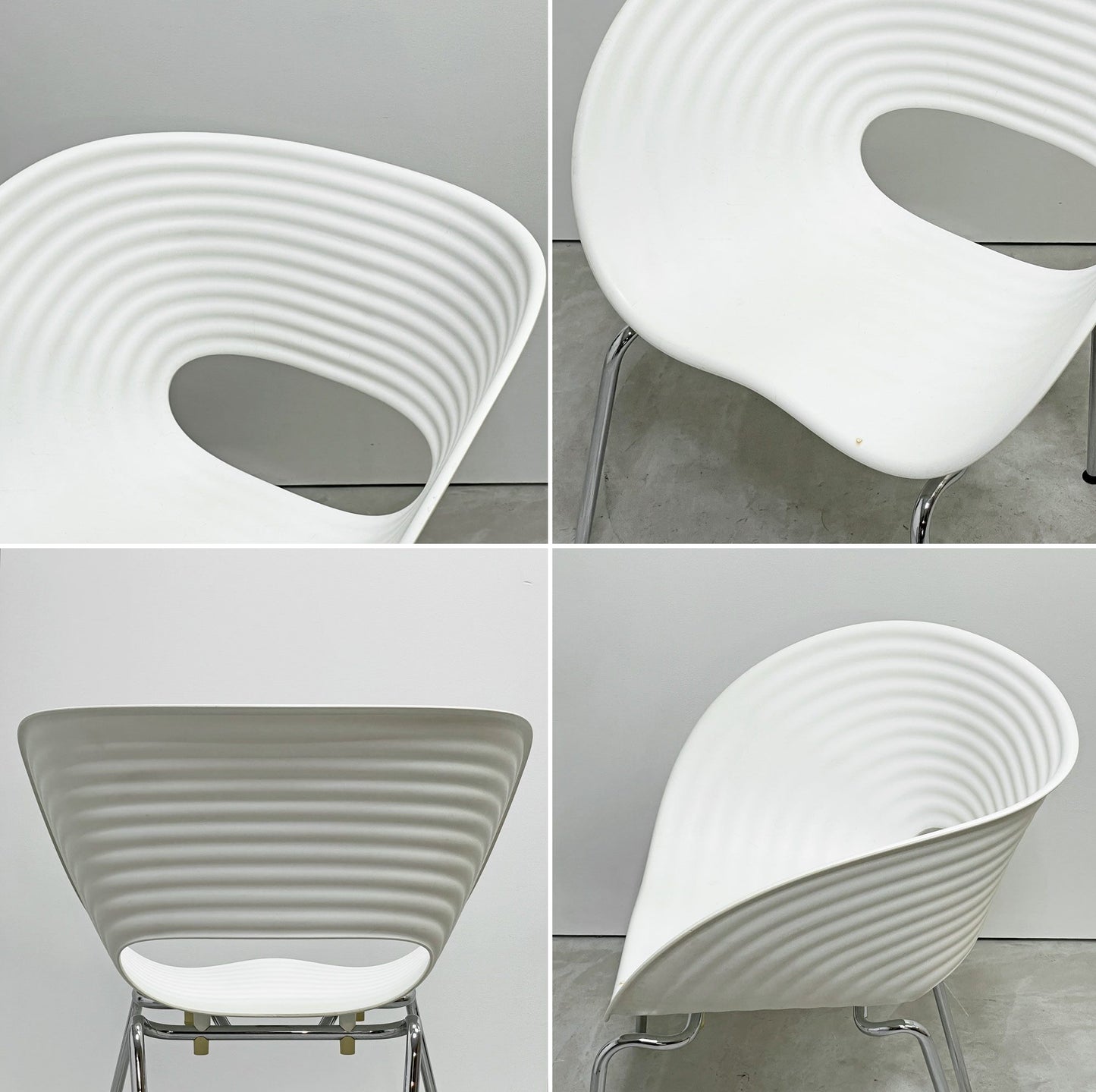 ヴィトラ vitra トムバックチェア Tom Vac ダイニングチェア スタッキングチェア ロン・アラッド ホワイト モダンデザイン A ●