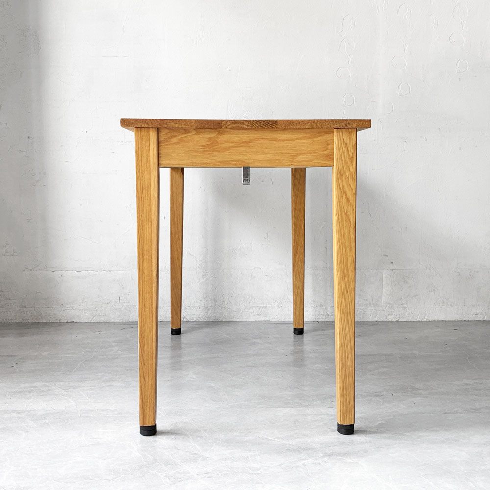 無印良品 MUJI パーソナルデスク 学習机 W110 抽斗2杯 サイドフック アジャスター付 オーク無垢材 ナチュラル ★