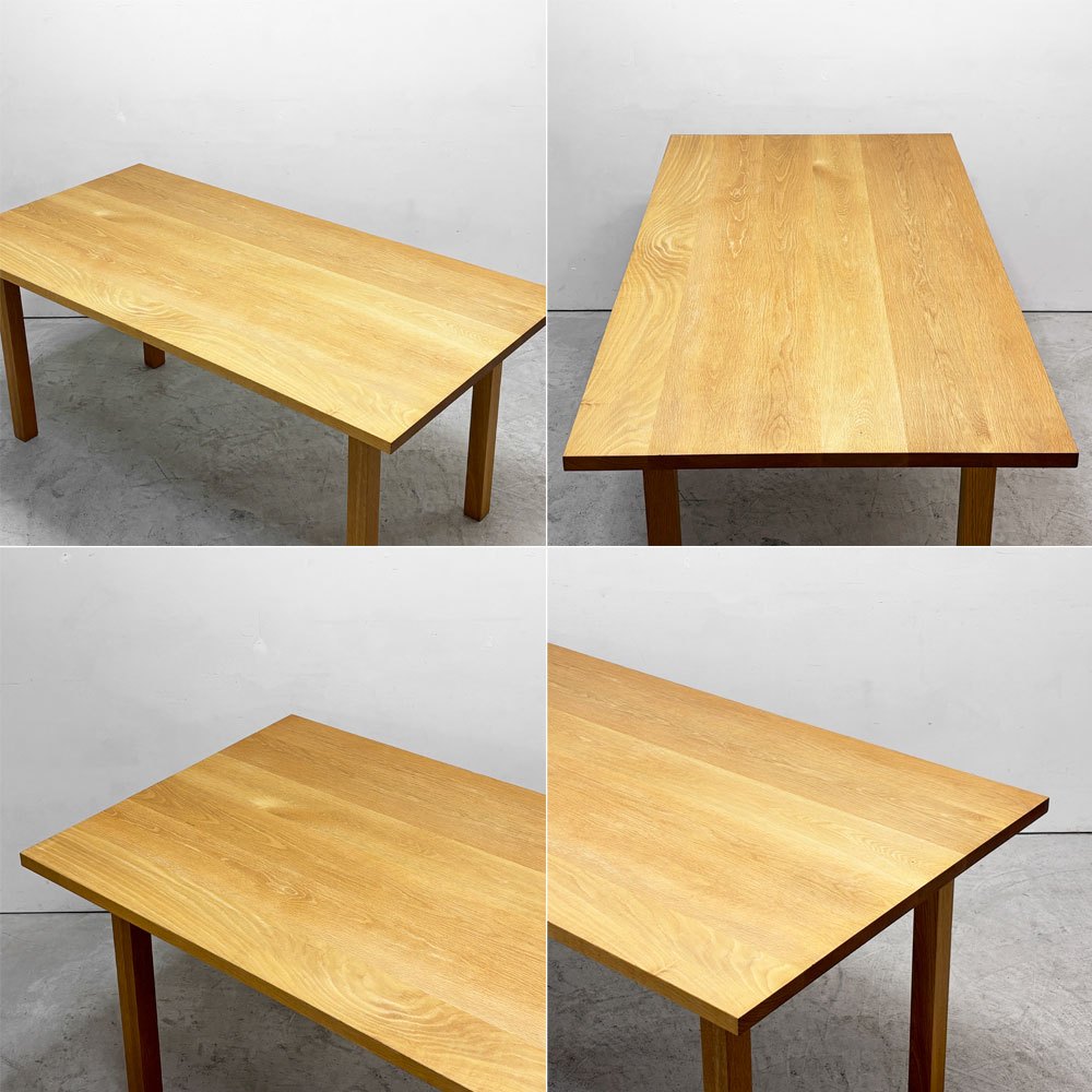 無印良品 MUJI リアルファニチャー REAL FURNITURE ダイニングテーブル オーク材 シンプル ナチュラルテイスト W165cm ●
