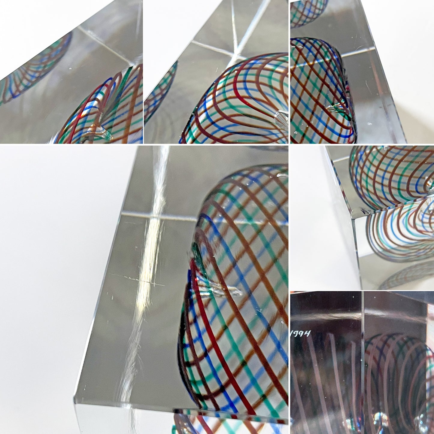 ヌータヤルヴィ Nuutajarvi イッタラ iittala アニュアルキューブ  Annual Cube 1994 オイバ・トイッカ 585/2000 北欧雑貨 ビンテージ 希少 ■